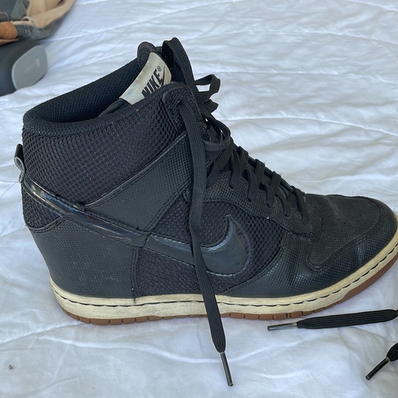 Nike Dunk Sky Hi Essential Black Gum - Wedge Womens Shoes Size 9.5 - Picture 6 of 9